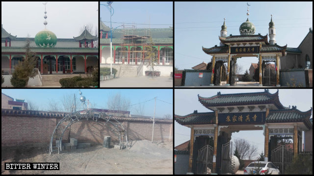 Numerosas mezquitas emplazadas en el distrito de Kongdong de Pingliang han sido despojadas de sus símbolos islámicos.