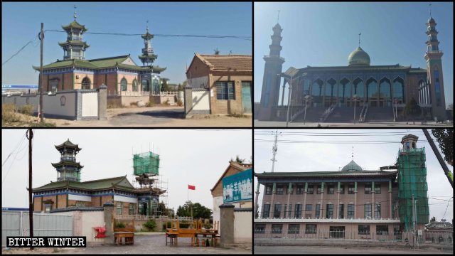 Dos mezquitas emplazadas en el poblado de Xingjing fueron rectificadas.