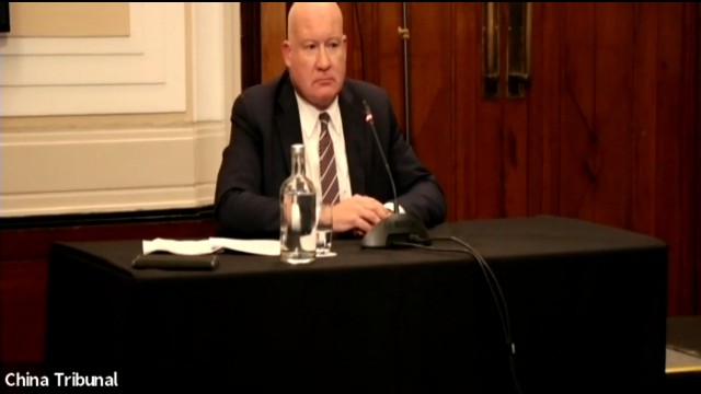 El analista de China Ethan Gutmann en el Tribunal de Londres