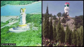 Más estatuas budistas fueron destruidas en cementerios y áreas escénicas