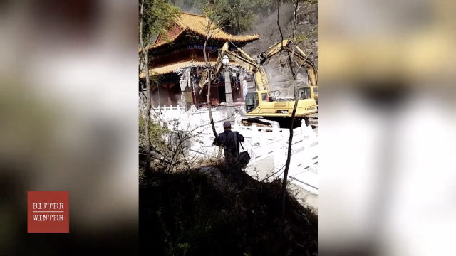 El Templo de Shengquan emplazado en la ciudad de Baoding está siendo demolido