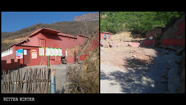 El templo de Chanlü fue destruido en el mes de febrero.