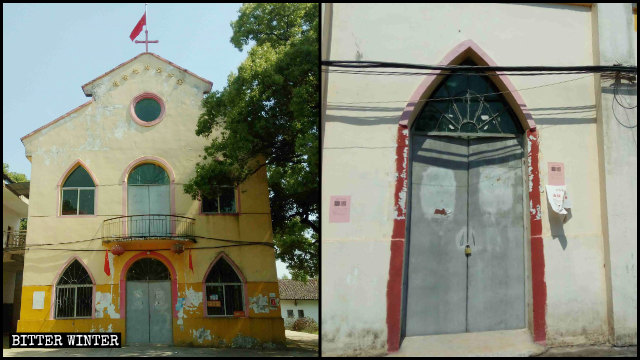 Una iglesia católica emplazada en el poblado de Tongjia fue clausurada.